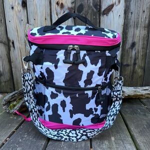 🐮New Cow Print Insulated Backpack Cooler Bag & Shoulder Strap🐮